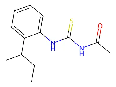 N-[(2-butan-2-ylphenyl)carbamothioyl]acetamide structure