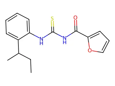 N-[(2-butan-2-ylphenyl)carbamothioyl]furan-2-carboxamide structure
