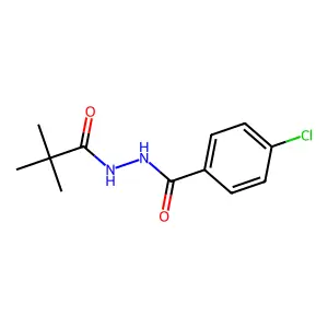 4-chloro-N'-(2,2-dimethylpropanoyl)benzohydrazide structure