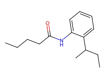 N-(2-butan-2-ylphenyl)pentanamide structure
