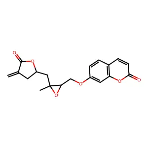 2',3'-Epoxyisocapnolactone structure