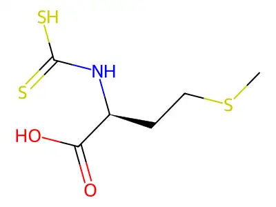 L-Methionine, N-(dithiocarboxy)- structure