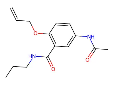 Benzamide, 5-acetamido-2-allyloxy-N-propyl- structure