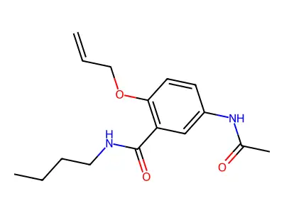5-乙酰氨基-2-烯丙氧基-N-丁基苯甲酰胺 structure
