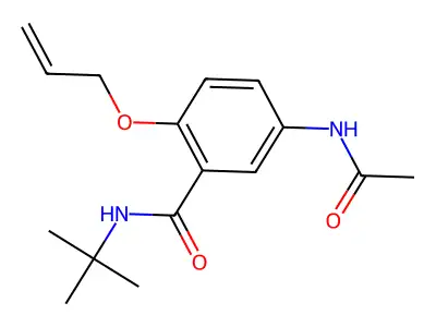 Benzamide, 5-acetamido-2-allyloxy-N-tert-butyl- structure