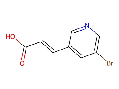3-(5-Bromopyridin-3-yl)prop-2-enoic acid structure