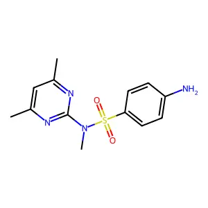 4-amino-N-(4,6-dimethylpyrimidin-2-yl)-N-methylbenzenesulfonamide structure