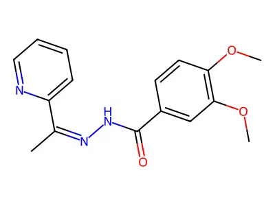 3,4-dimethoxy-N-(1-pyridin-2-ylethylideneamino)benzamide structure