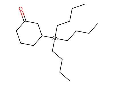 Cyclohexanone, 3-(tributylstannyl)- structure