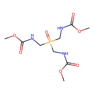 methyl N-[bis[(methoxycarbonylamino)methyl]phosphorylmethyl]carbamate structure