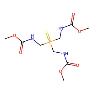 methyl N-[bis[(methoxycarbonylamino)methyl]phosphinothioylmethyl]carbamate structure