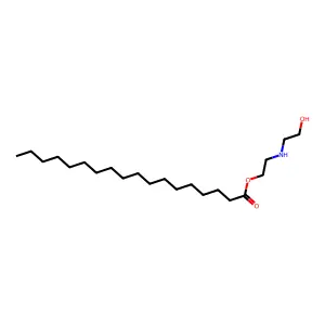 Octadecanoic acid, 2-[(2-hydroxyethyl)amino]ethyl ester structure
