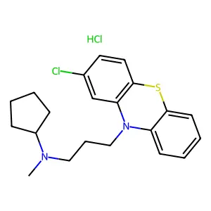 Phenothiazine, 2-chloro-10-(3-(N-cyclopentyl-N-methyl)aminopropyl)- structure