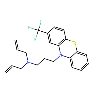 Phenothiazine, 10-(3-(diallylamino)propyl)-2-(trifluromethyl)- structure