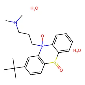 Phenothiazine, 2-tert-butyl-10-(3-dimethylaminopropyl)-, N,5-dioxide, dihydrate structure
