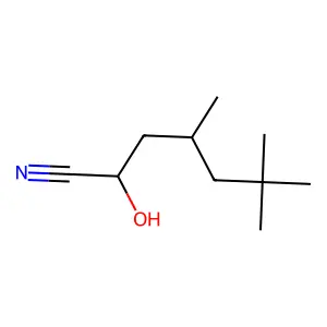 2-羟基-4,6,6-三甲基庚腈 structure