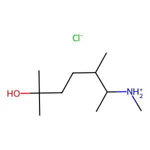 2,5-Dimethyl-6-(methylamino)heptan-2-ol--hydrogen chloride (1/1) structure