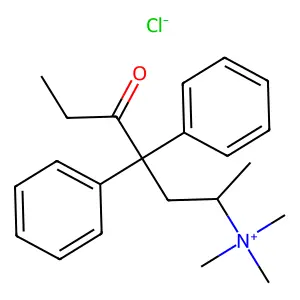 N,N,N-Trimethyl-5-oxo-4,4-diphenylheptan-2-aminium chloride structure