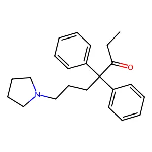 3-Heptanone, 4,4-diphenyl-7-pyrrolidinyl- structure