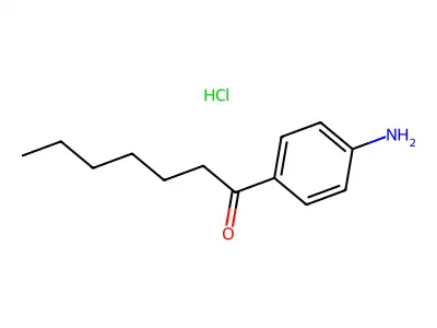 Heptanophenone, 4'-amino-, hydrochloride structure