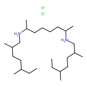 1,6-Hexanediamine, N,N'-bis(2,5-dimethylheptyl)-1,6-dimethyl-, dihydrochloride structure