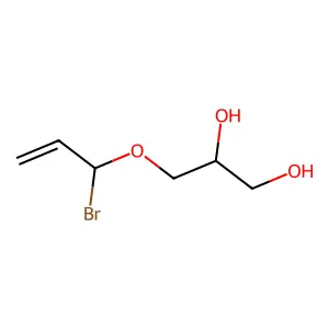 1,2-Propanediol, 3-(1-bromallyloxy)- structure