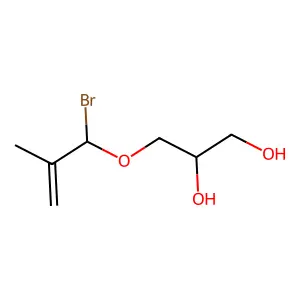 1,2-Propanediol, 3-(1-bromo-2-methylallyloxy)- structure
