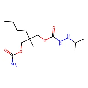 1,3-Propanediol, 2-butyl-2-methyl-, carbamate, isopropylaminocarbamate structure