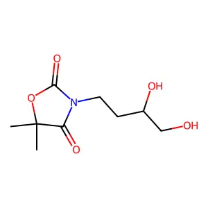 1,2-Propanediol, 3-(2,4-dioxo-3,5,5-trimethyloxazolidinyl)- structure