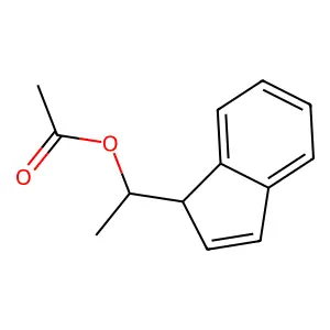 1H-Indene-1-methanol, alpha-methyl-, acetate structure