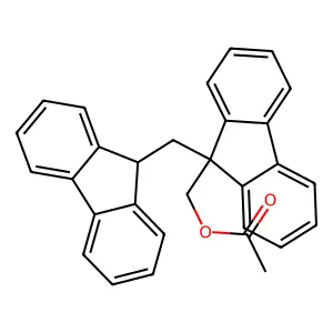 9H-Fluorene-9-methanol, 9-(9H-fluoren-9-ylmethyl)-, acetate structure