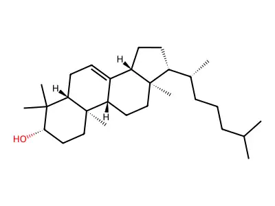 4,4-Dimethylcholest-7-ene-3-ol structure