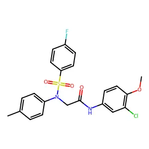 N-(3-chloro-4-methoxyphenyl)-2-(N-(4-fluorophenyl)sulfonyl-4-methylanilino)acetamide structure