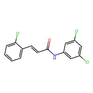 3-(2-chlorophenyl)-N-(3,5-dichlorophenyl)prop-2-enamide structure