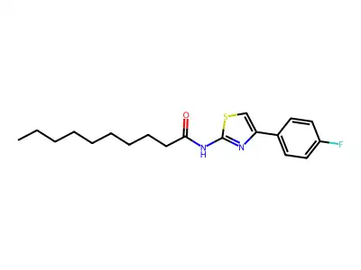 N-[4-(4-fluorophenyl)-1,3-thiazol-2-yl]decanamide structure