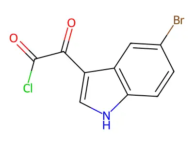 2-(5-bromo-1H-indol-3-yl)-2-oxoacetyl chloride structure