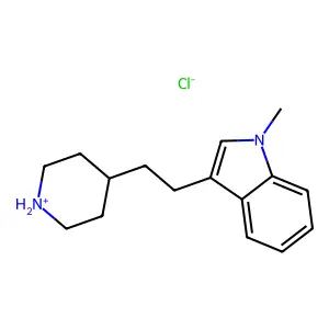 1H-Indole, 1-methyl-3-(2-(4-piperidinyl)ethyl)-, monohydrochloride structure