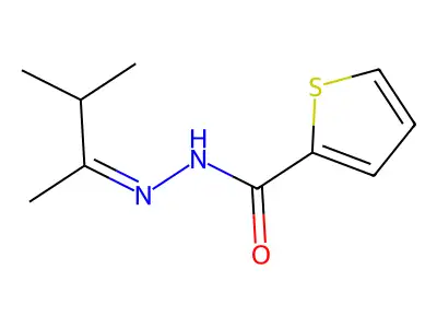 N-(3-methylbutan-2-ylideneamino)thiophene-2-carboxamide structure