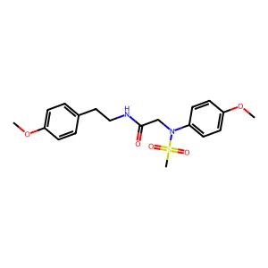2-(4-methoxy-N-methylsulfonylanilino)-N-[2-(4-methoxyphenyl)ethyl]acetamide structure