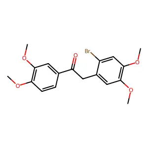2-(2-Bromo-4,5-dimethoxyphenyl)-1-(3,4-dimethoxyphenyl)ethanone structure