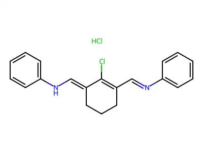 Cyclohexene, 2-chloro-1,3-bis(phenyliminomethyl)- structure