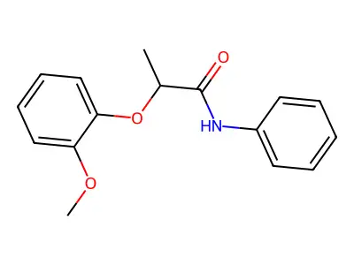 2-(2-methoxyphenoxy)-N-phenylpropanamide structure
