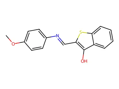 Benzo[b]thiophen-3(2H)-one, 2-[[(4-methoxyphenyl)amino]methylene]- structure