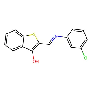 2-[(3-chloroanilino)methylene]-1-benzothiophen-3(2H)-one structure