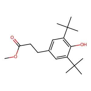 Methyl di-t-butyl hydroxyhydrocinnamate structure