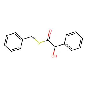 S-benzyl 2-hydroxy-2-phenylethanethioate structure