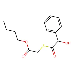 Butyl 2-(2-hydroxy-2-phenylacetyl)sulfanylacetate structure
