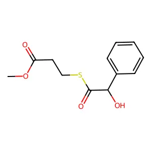 Methyl 3-(2-hydroxy-2-phenylacetyl)sulfanylpropanoate structure