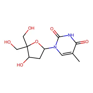 4'-C-hydroxymethylthymidine structure