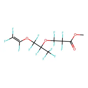 Methyl perfluoro(5-methyl-4,7-dioxanon-8-enoate) structure